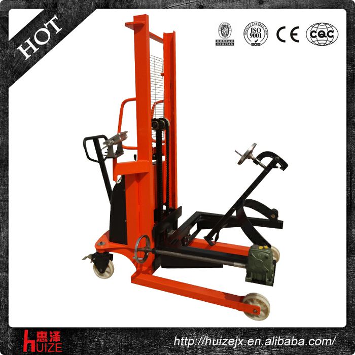 半電動稱重油桶車（夾鐵桶，手搖翻轉(zhuǎn)倒料）